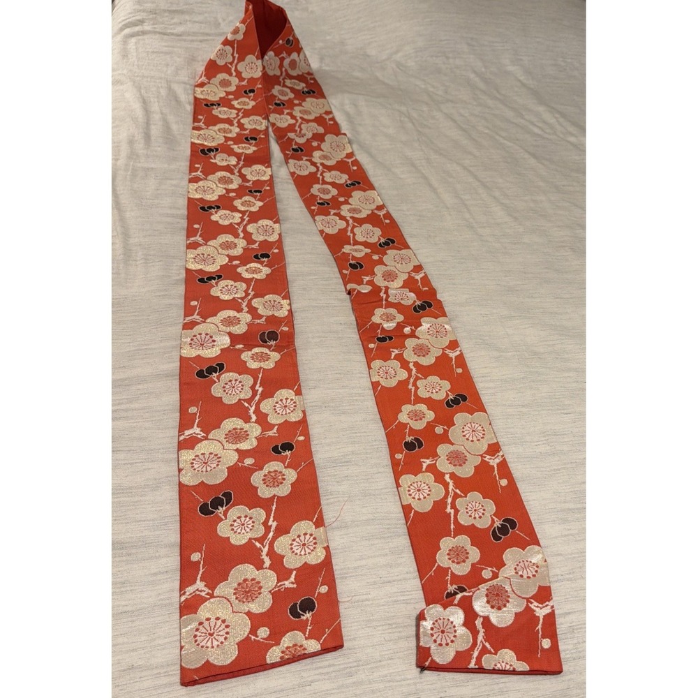 Vintage Japanese Fukuro Obi sash, silk brocade, for furisode kimono/Table Runner